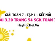 Bài 3.20 SGK Toán 7 tập 1 Kết nối tri thức